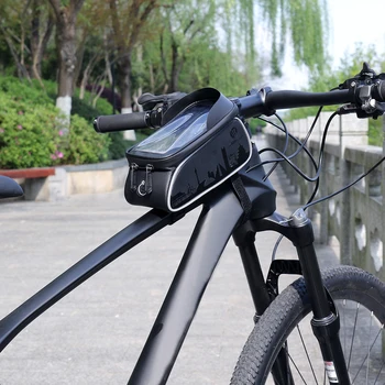 Rezistent la apa MTB Biciclete de Top Tub Sac Portabil, rezistent la apa Ciclism Elemente Touch Screen Telefon Mobil Titularul Pungă pentru Roata de Sus