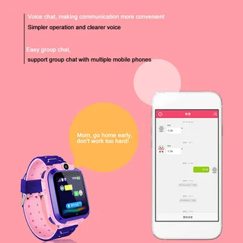 Rezistent la apa Q12 Ceas Inteligent Multifuncțional pentru Copii Ceas Digital Baby Ceas Telefon pentru IOS Android Jucărie pentru Copii de Cadou Roz de Moda