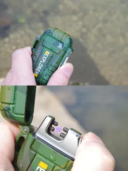 Rezistent la apa USB cu Plasmă Bricheta Dublu Arc în aer liber Camping Sport Bricheta Pentru Nefumători