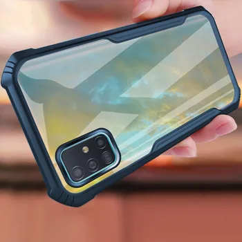 Rezistent La Șocuri Cazuri Pentru Samsung Galaxy A71 Telefon Caz De Protecție Transparent Mobil Coajă Moale Capacul Din Spate Pentru Samsung A51 Cazuri