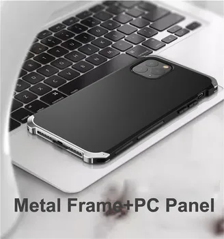 Rezistent la șocuri Metal Armor Telefon Caz Pentru iPhone 11 Pro Max Cazul Aluminiu Acoperire Completă Coque Pentru iPhone Xs Max Xr X 6 6s 7 8 Plus 5S 5
