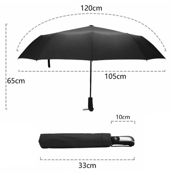 Rezistente La Vânt Complet Automată Umbrelă De Ploaie Femei Pentru Barbati 3 Pliante Cadou Umbrelă De Soare Compact Mari De Călătorie Umbrelă 1 Bucata