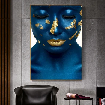 Rezumat Femeie Poster Aur De Lux, Decoratiuni Interioare Mari Mari Picturi Pe Perete Mansarda Fara Rama Home Decor Cameră