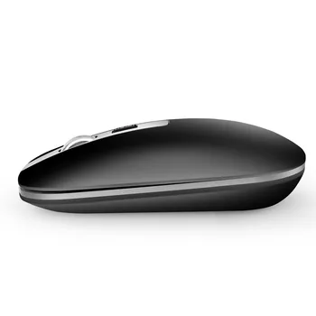 Reîncărcabilă 2.4 G Wireless Mouse de Calculator de Masă Ergonomic Tăcut Pentru PC, Laptop Metal Silențioasă faceți Clic pe Mouse-ul Optic
