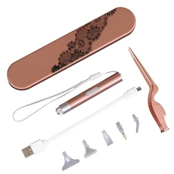 Reîncărcabilă Diamant Pictura Pen USB Luminos Cot Pensete Pen Kit Diamant Pictura Set de Accesorii Pentru 5D Cristal Instrumente DIY