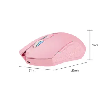 Reîncărcabilă Fată Roz Tăcut LED Optic Joc Soareci 1600DPI 2.4 G Mouse fără Fir USB pentru PC, Laptop, Calculator Desktop