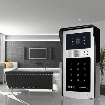 RFID Sistem de Interfon Intrare, Mașină de Culoare Video Telefon/Usa Cu Digital Touch Tastatura în aer liber CMOS IR Viziune de Noapte Camera