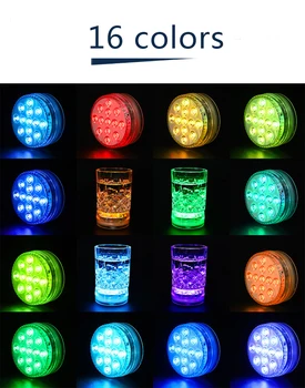 RGB Impermeabil Subacvatice Lamp13 Margele de Led-uri de Lumina Submersibil pentru Gradina Piscina Fantana Petrecere Spa Baie de Control de la Distanță