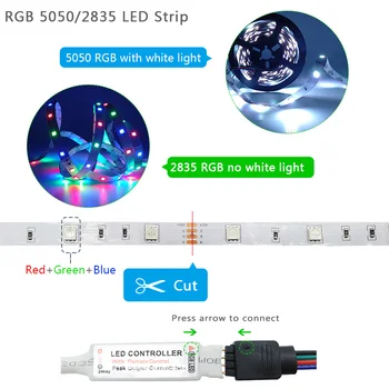 RGB LED Strip Lumini 5050 2835 5M 10M 15M SMD Wifi Flexibil DC12V Decorarea Camerei Compatibil Cu Alexa Google Lumini de Crăciun