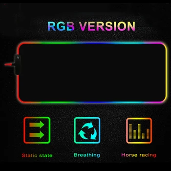 RGB Mari Mouse Pad CSGO Gaming Mouse Pad Cauciuc CS GO Gamer Calculator Mousepad AWP Led Backlight Covor XXL Tastatura Birou Covoare