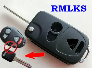 RMLKS Flip Pliere Cheie de la Distanță Caz Coajă de acces fără cheie Fob se Potrivesc Pentru Buick Rendezvous-Lea Regal Pontiac GL8 PK3 Lama