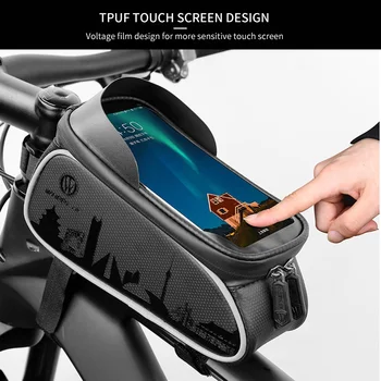 Roata Bicicleta Geanta Ciclism Touchscreen Rezistent La Apa Fata De Sus A Tubului De Telefon De Caz Practice, Durabile Multi-Funcțional Portabil Pachet