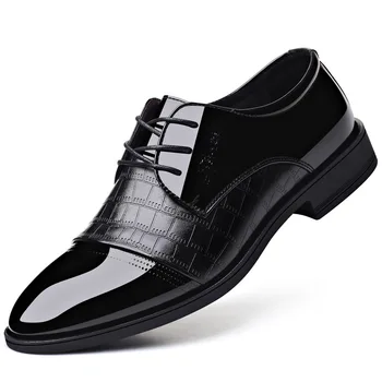 Rochie de afaceri Bărbați Formale Pantofi Nunta a Subliniat Toe de Moda din Piele PU Pantofi Balerini Pantofi Oxford Pentru Barbati gyh78