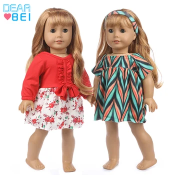 Rochie nouă în primăvara anului 2020 se Potrivesc Pentru American Girl Doll 18 Inch Papusa Haine , Pantofi nu sunt incluse.