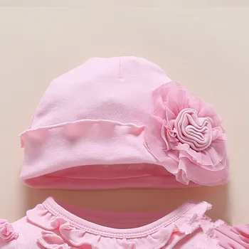Rochie Roz Elegant Stil de Haine pentru Copii pentru Fete din Bumbac Moale Bentita Fusta Rochie Copil Rompe Haine pentru Fete