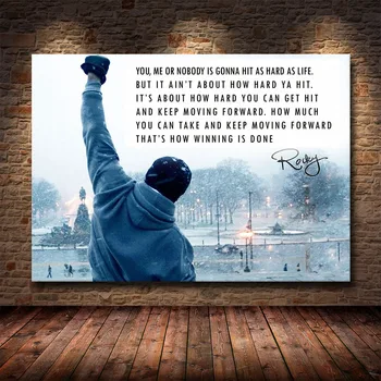 Rocky Balboa Poster, Postere și de Imprimare Arta de Perete Panza Pictura Celebra Pictura Arta pentru Camera de zi Cuadros Decor