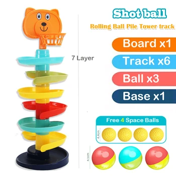 Rolling Ball Gramada Turn Copil Drăguț Zuruitoare Jucărie Zuruitoare Copil De Rotație A Urmări Siguranța 0-3 Ani Puzzle Interactiv Nou-Născut Jucărie