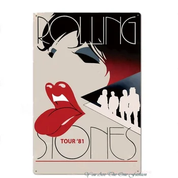 Rolling Stones Tin Semne Placă De Perete Decor Rock Metal-Semne Tablou Poster De Perete Placa De Metal Semne Art Club Pub