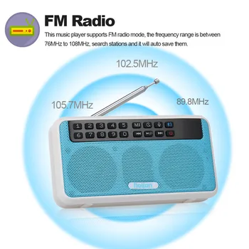 Rolton E500 6W Portabila Radio FM Digital fără Fir Bluetooth Boxe SUNT Receptor de Înregistrare HiFi Stereo TF USB Music Player pentru PC
