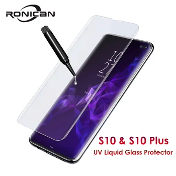 RONICAN S10 Plus Ecran Protector cu amprente deblocare pentru Samsung Galaxy S10 UV Pahar film plin de acoperire de Pe S10e sticlă călită