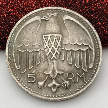 Ronin Cupru Antic Argint Vechi Meșteșug Monedă Comemorativă De Colectare Monede De Craniu Brass Coin Vultur Care Zboară Medalal