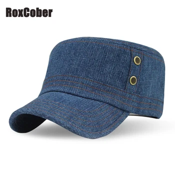 RoxCober Primavara-vara de Agrement din bumbac Denim de culoare pălărie capac plat capac bereta hat Baseball cap Pălării de Cowboy Militare Pălării Reglabil