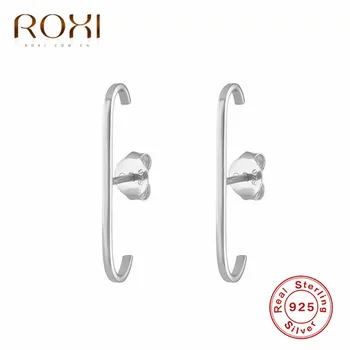 ROXI Argint 925 Geometrice Simple Stud Cercei pentru Femeile Elegante de Nunta Handmade, Bijuterii, Accesorii de Petrecere Brincos