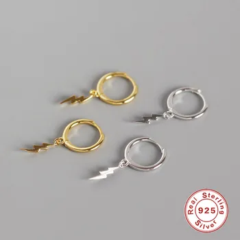 ROXI Moda Fulger Pandantiv Mic Hoop Cercei pentru Femei Bijuterii Aur, Argint Mark Cercel Cadou Argint 925 Cercei