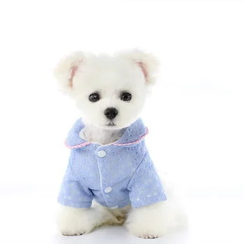 Roz Albastru Culori Două Picioarele Calde Câine Haine de Toamnă și de Iarnă Drăguț Prințesă Shih Tzu Coroana Imprimat Dantela Fuste pentru animale de Companie Câine
