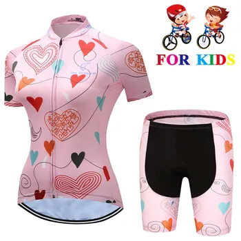 Roz Biciclete pentru Copii Îmbrăcăminte de Vară cu mânecă Scurtă uscare Rapidă Respirabil Role Îmbrăcăminte Echilibrul Biciclete Costum de Sport