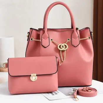 Roz Sugao de lux genti femei genti de designer tote sac poșete și genți crossbody geanta pentru femei 2 BUC set compozit sac nou