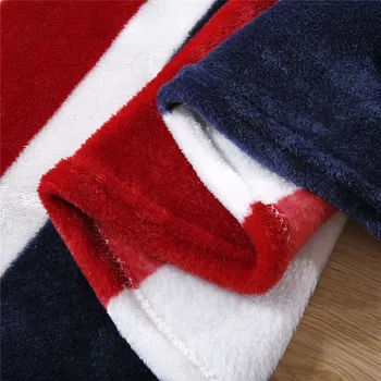 Roșu Canada Pavilion Britanic/American Flag Fleece Pături Pentru Paturi Canapea Super Moale Carouri Cuvertură De Pat Pat Cald, Lenjerie De Pat Manta