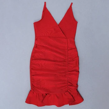 Roșu, Raionul Bandaj Coadă De Pește Rochie Femei Sexy Rochie Fără Mâneci Bodycon Mini Club De Seara, Rochie De Petrecere Vestidos 2020 Moda De Vara Noi