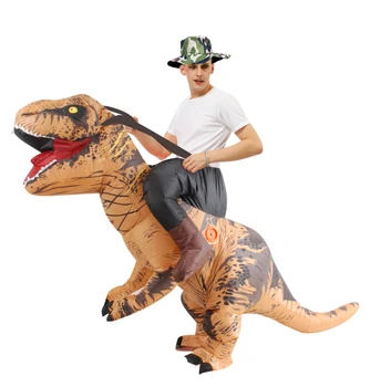 Roșu Transporta pe Mine Dinozaur Gonflabil Costume de Halloween Cosplay T-Rex Costum de Mers pe jos Mascota Disfraz pentru Adult, Barbat, Femeie