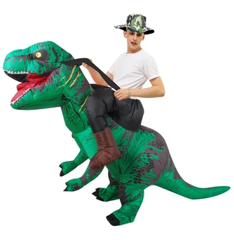 Roșu Transporta pe Mine Dinozaur Gonflabil Costume de Halloween Cosplay T-Rex Costum de Mers pe jos Mascota Disfraz pentru Adult, Barbat, Femeie