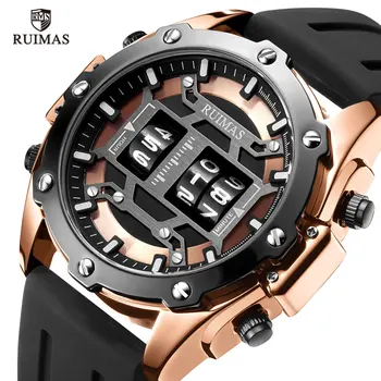 RUIMAS de Lux cu Role Digitale Ceasuri Cuarț Bărbați Impermeabil Ceas de mână de Brand de Top Militare Ceas Sport Om Relogios Masculino 553