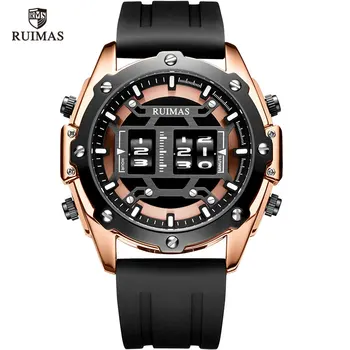 RUIMAS de Lux cu Role Digitale Ceasuri Cuarț Bărbați Impermeabil Ceas de mână de Brand de Top Militare Ceas Sport Om Relogios Masculino 553