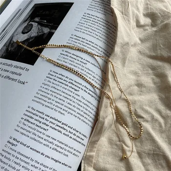 RUIYI Real 925 de Argint Sterlină Femei Bijuterii de Nunta Dublu Stratificat Chic Colierele de sex Feminin Simplitate Trata cu Răceală Scurt Colier