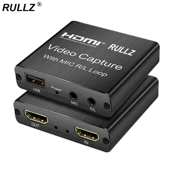 Rullz 4K USB 2.0 HDMI Video cu placa de Captura Audio Loop Out Mic În Joc Înregistrare Placa 1080P Streaming Live pentru PS4 Xbox PC Swich