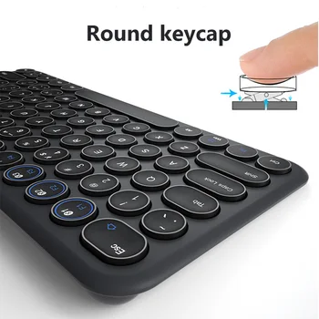 Runda Keycap Tăcut Tastatură de Gaming Wireless Bluetooth Tastatură Pentru Macbook Pro, iPhone, iPad, Tabletă Ultra-subțire Tastatură de Calculator