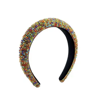 Ruoshui De Lux Complet Stras Hairband Pentru Femei Căptușit Bentita Baroc Rama De Mireasa De Moda Accesorii De Par Turban Tiara