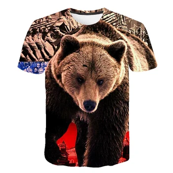 Rus tricou animal urs Barbati Tricou Casual 3d T-shirt Streetwear Mens Îmbrăcăminte 2020 Noi de Vara Casual Maneca Scurta S-6XL