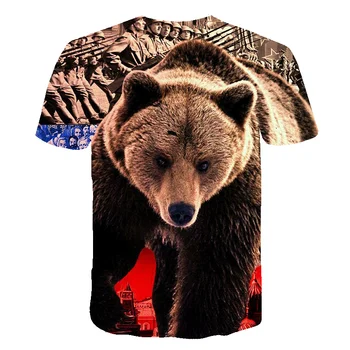 Rus tricou animal urs Barbati Tricou Casual 3d T-shirt Streetwear Mens Îmbrăcăminte 2020 Noi de Vara Casual Maneca Scurta S-6XL