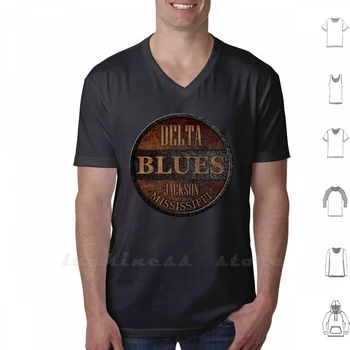 Rusty Delta Blues T Cămașă Bărbați Femei Adolescente Bumbac 6Xl Jackson Delta Mississippi Blues, Country, Muzica R B Ritm de Rock