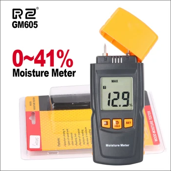 RZ Lemn de Umiditate Metru Digital Umiditate Menter Tester Higrometru Dispozitiv de Măsurare a Umidității GM605 de prelucrare a Lemnului Metru de Umiditate