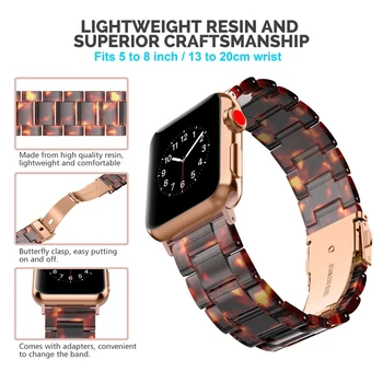 Rășină curea pentru Apple watch 5 4 44mm 40mm cataramă de metal brățară pentru iwatch serie 3/2/1 42mm 38mm Înlocuire watchband