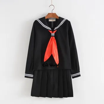 S-5XL sa convenabilă Shoujo Enma Ai de Vară Costum de Marinar Uniformă de Școală Elevii Pânză Topuri Fuste Costume Cosplay Anime