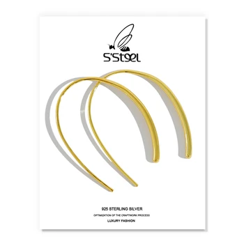 S ' STEEL coreea Cercei Argint 925 Cercei Picătură Minimalist în formă de U de Aur Petrecere Cercei Pendientes Plata De Ley Bijuterii