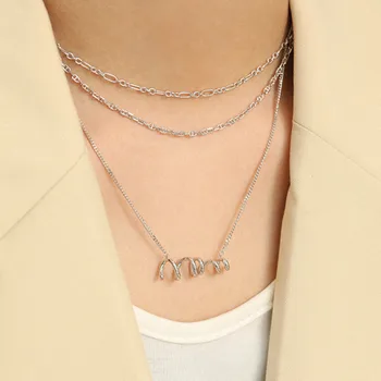 S ' STEEL coreean Coliere Argint 925 Pentru Femei Minimalist Neregulate Pandantive de Aur Colier Farmece Plata De Ley Bijuterii