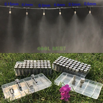 S178 5-15bar 0.15~0.6 mm Atomizare Ceață Micro-duze Cu Filers 6mm Alunecare de Blocare Rapidă Domnule Ceață de Apă Pulverizatoare 100buc/2 boxo